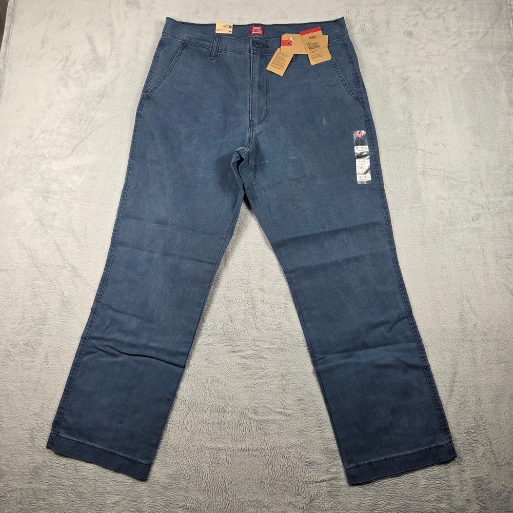 Levi's XX Chino Relaxed Straight Mens 34x30 Blue NWOT Stretch Twill Pants